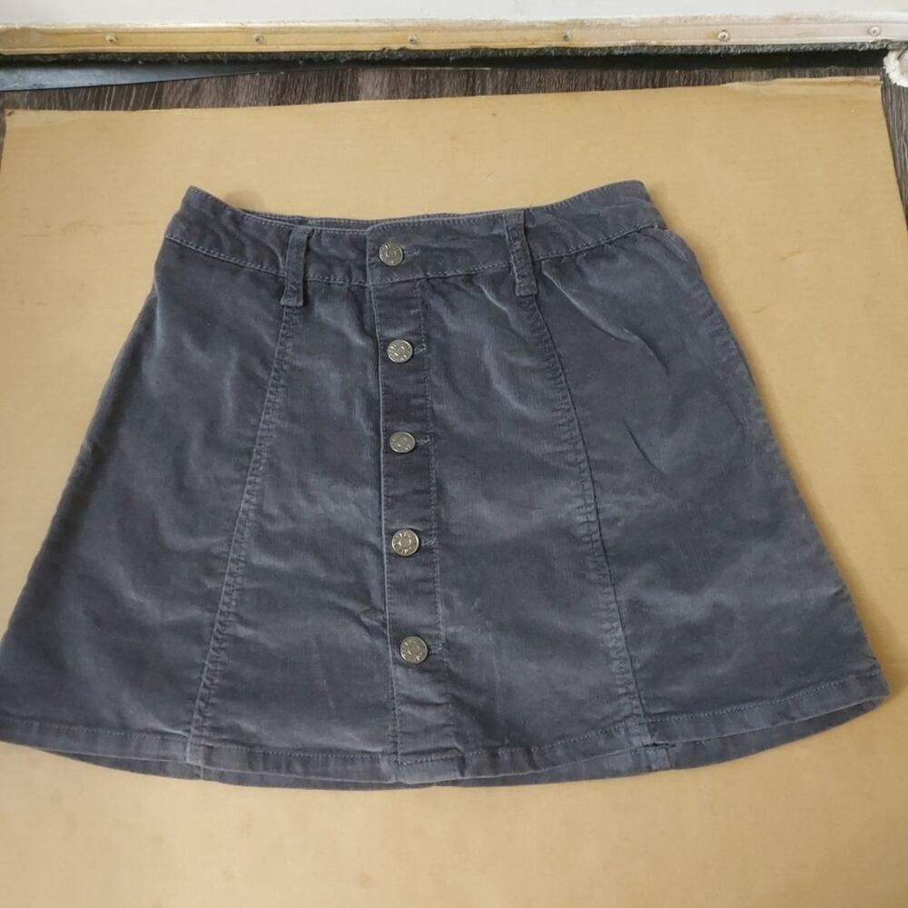 Celebrity Pink Gray Mini Skirt XS Winter Academia Casual Boho Classic Preppy